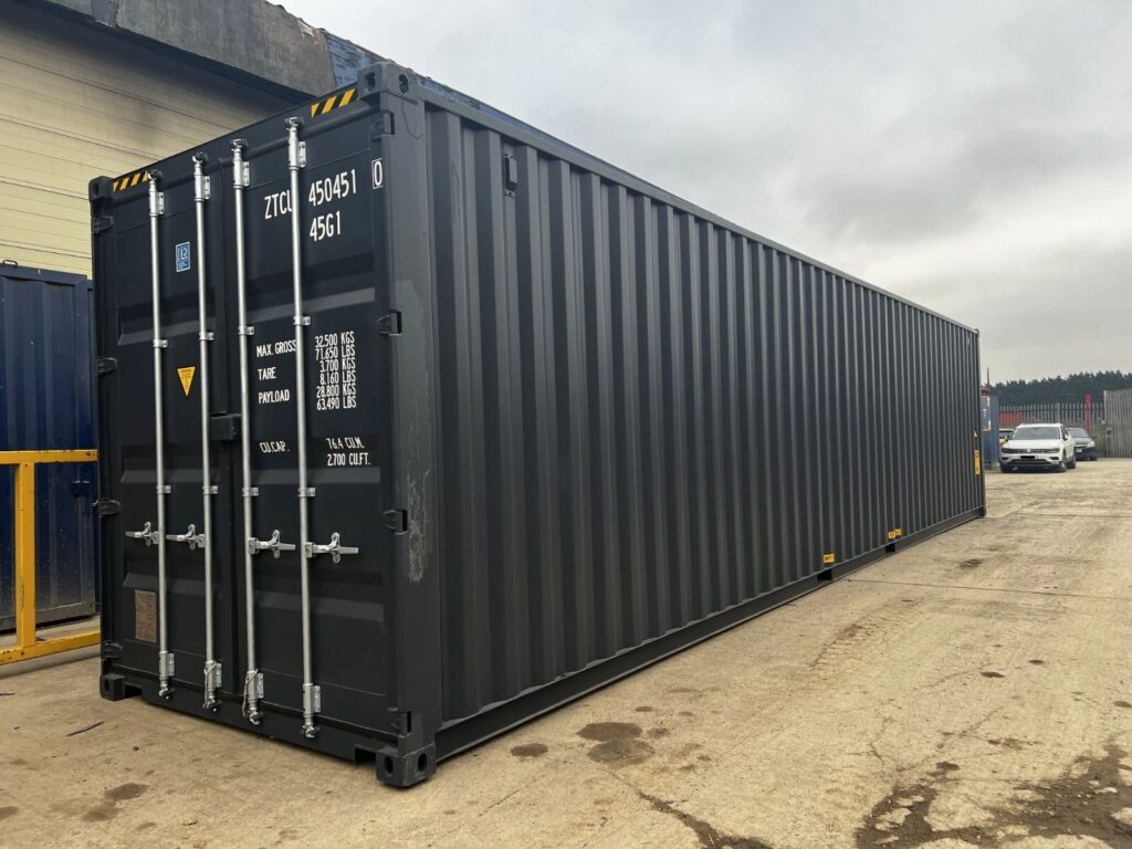 Conteneur 40 pieds High Cube One Trip Gris Anthracite